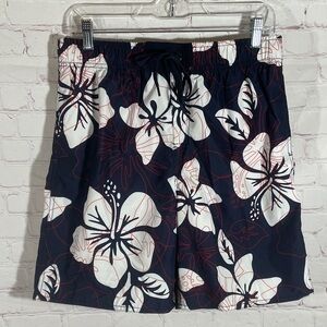 Breakwater Tropical Hawaiian Floral Swim Trunks Board Shorts Size Medium